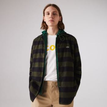 Lacoste Checked Quilted Cotton Flannel Overshirt Pánské - Tílka Hnědožlutý Zelene / Černé | CZ-fgyFO